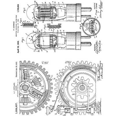 Tim Holtz Cling Mount Stamp Set - Inventor 7 - CMS374