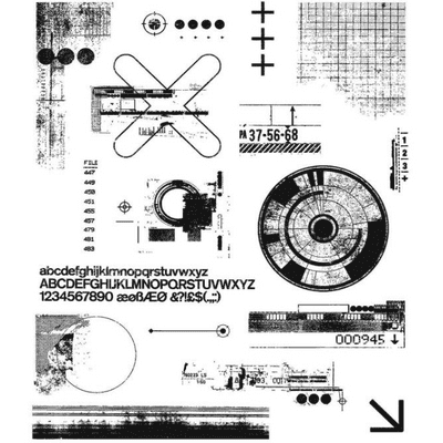 Tim Holtz Cling Mount Stamp Set - Mini Glitch - CMS405