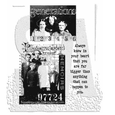 Tim Holtz Cling Mount Stamp Set - Photo Studio - CMS013