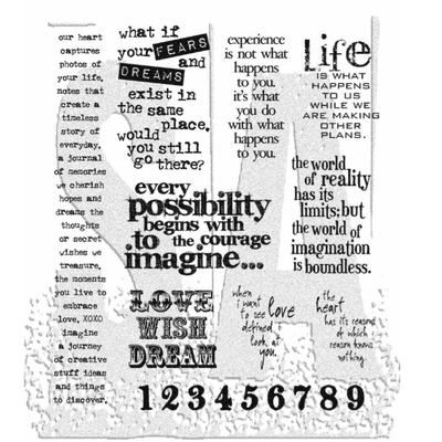 Tim Holtz Cling Mount Stamp Set - Stuff to Say - CMS110