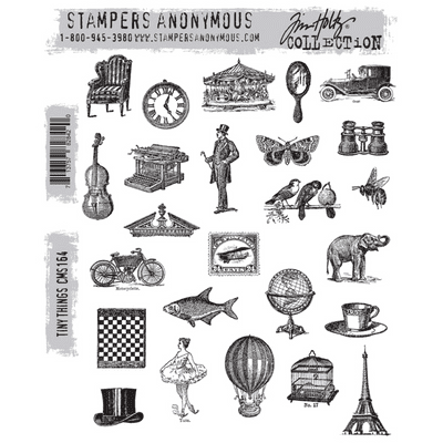 Tim Holtz Cling Mount Stamp Set - Tiny Things - CMS164