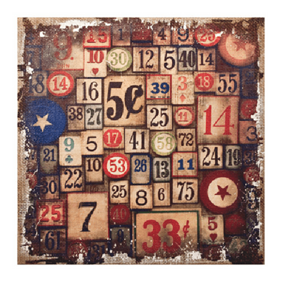 Tim Holtz® District Market - 12x12 Burlap Panel - Amusement