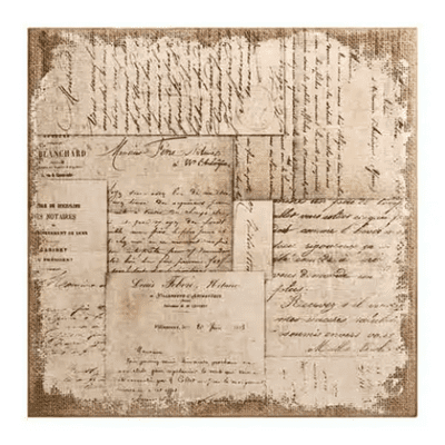 Tim Holtz® District Market - 12x12 Burlap Panel - Memoirs