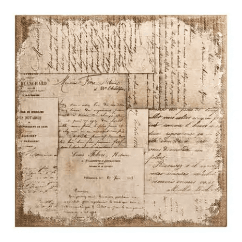 Tim Holtz® District Market - 12x12 Burlap Panel - Memoirs