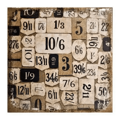 Tim Holtz® District Market - 12x12 Burlap Panel - Numeric