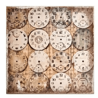 Tim Holtz® District Market - 12x12 Burlap Panel - Watchmaker