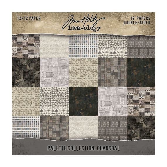 Tim Holtz® Idea-Ology™ - 12x12 Paper Palette Collection - Charcoal
