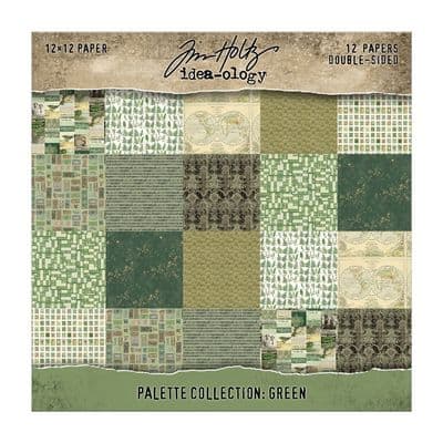Tim Holtz® Idea-Ology™ - 12x12 Paper Palette Collection - Green