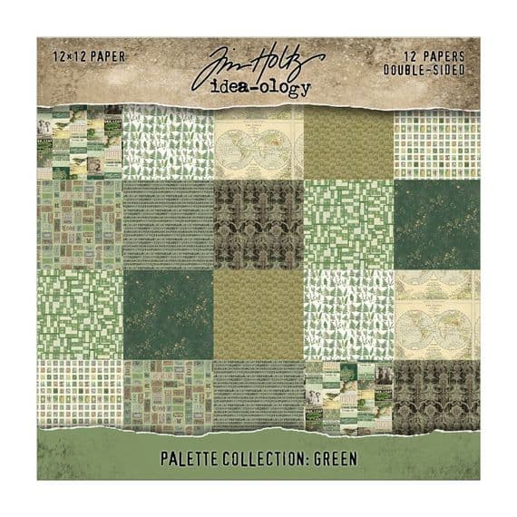 Tim Holtz® Idea-Ology™ - 12x12 Paper Palette Collection - Green