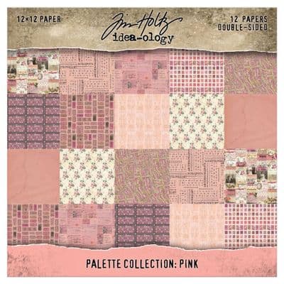 Tim Holtz® Idea-Ology™ - 12x12 Paper Palette Collection - Pink