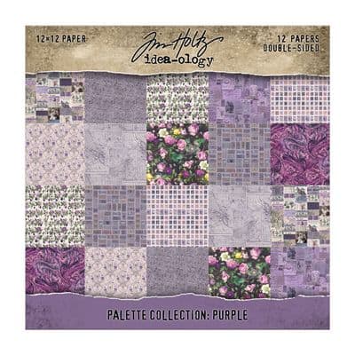 Tim Holtz® Idea-Ology™ - 12x12 Paper Palette Collection - Purple