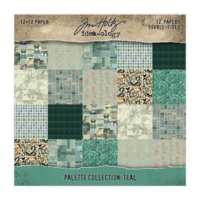 Tim Holtz® Idea-Ology™ - 12x12 Paper Palette Collection - Teal