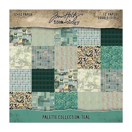 Tim Holtz® Idea-Ology™ - 12x12 Paper Palette Collection - Teal