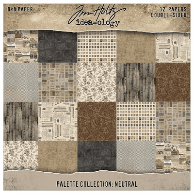 Tim Holtz® Idea-Ology™ - 8x8 Paper Palette Collection - Neutral