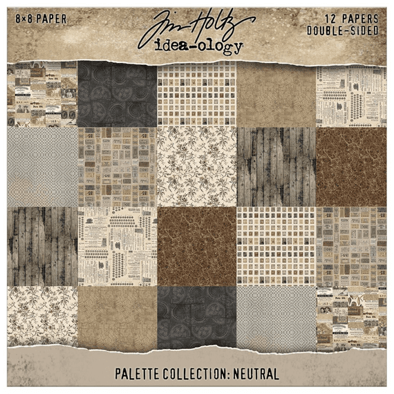 Tim Holtz® Idea-Ology™ - 8x8 Paper Palette Collection - Neutral