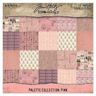 Tim Holtz® Idea-Ology™ - 8x8 Paper Palette Collection - Pink