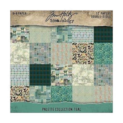 Tim Holtz® Idea-Ology™ - 8x8 Paper Palette Collection - Teal