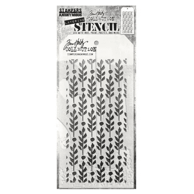 Tim Holtz Layering Stencil - Berry Leaves
