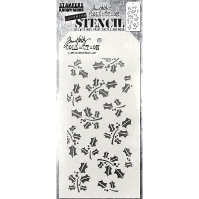 Tim Holtz Layering Stencil - Hollyberry