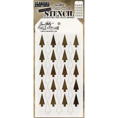 Tim Holtz Layering Stencil - Shifter Tree - THS113