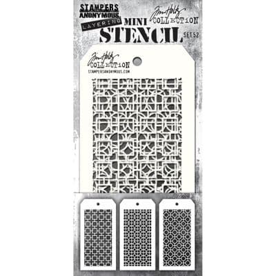 Tim Holtz Mini Layered Stencil Set 3/Pkg - Set #52