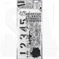 Tim Holtz Mixed Media Stamp and Stencil - Grunged Set #22