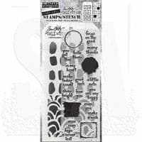 Tim Holtz Mixed Media Stamp and Stencil - Note Quotes Set #84