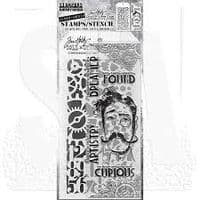 Tim Holtz Mixed Media Stamp and Stencil - Observations Set #37