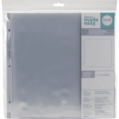 We R Makers Ring Page Protectors 12x12 inch 10/Pkg