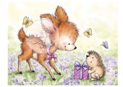 Wild Rose Studio - Bluebell with Hedgehog – Clear Stamp