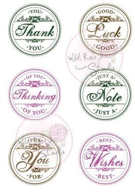 Wild Rose Studio - Circle Greetings – Clear Stamp