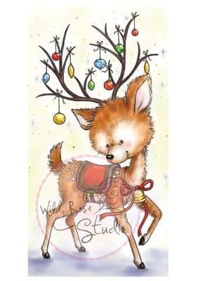 Wild Rose Studio - Reindeer with Baubles – Clear Stamp