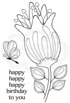 Woodware Clear Singles Stamp - Bold Blooms Quincy ^
