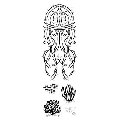 Woodware Clear Singles Stamp - Jelly Fish