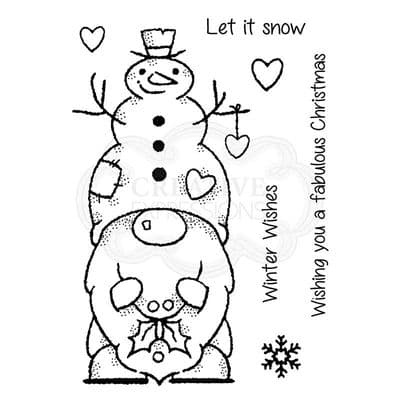 Woodware Clear Singles Stamp - Snow Gnome ^