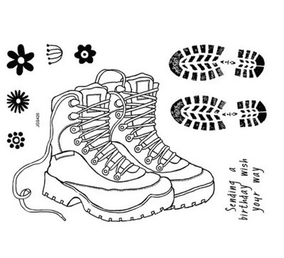 Woodware Clear Singles Stamp - Walking Boot