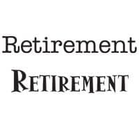 Woodware - Retirement - Clear Magic Just Words Tiddler - JWS014