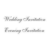Woodware - Wedding & Evening Invitation - Clear Magic Just Words Tiddler - JWS055