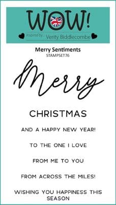 WOW! Clear Stamp Set - Merry Sentiments (by Verity Biddlecombe)