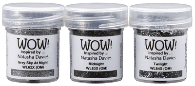 WOW!  Embossing Powder Trio - Moonlight Natasha Davies Exclusive