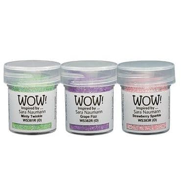 WOW!  Embossing Powder Trio - Twinkly Fizz Sara Naumann Exclusive
