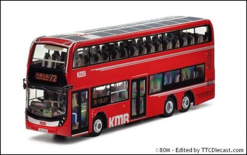 80m KMB2024002 KMB Kowloon Motor Bus Alexander Dennis Enviro500  facelift Rte 72 1:76 Scale