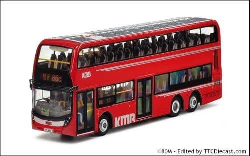 80m KMB2024003 KMB Kowloon Motor Bus Alexander Dennis Enviro500 facelift Rte 86c 1:76 Scale
