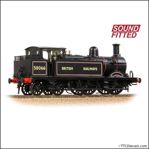 Bachmann 31-743SF MR 1532 (1P) Tank 58066 BR Lined Black (British Railways), OO Gauge