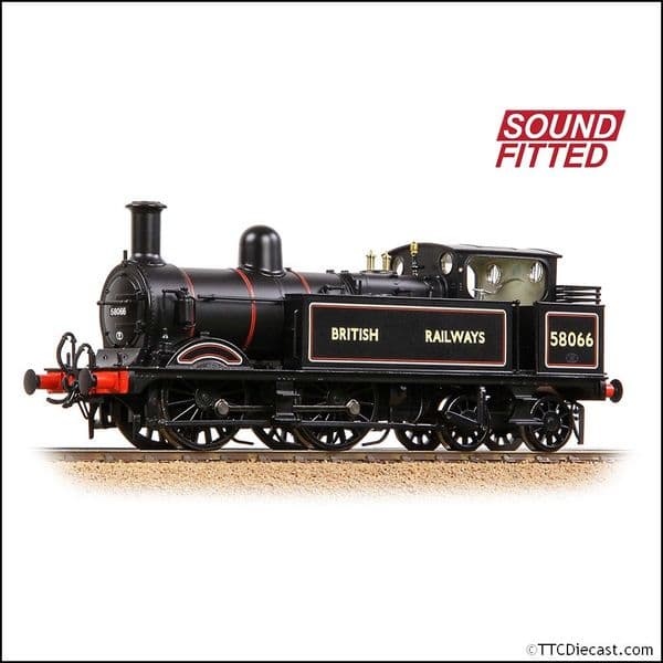Bachmann 31-743SF MR 1532 (1P) Tank 58066 BR Lined Black (British Railways), OO Gauge