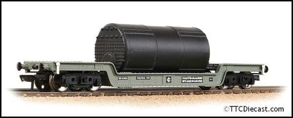 Bachmann 33-901F 45T Bogie Well Wagon BR Grey (Early) - Includes Wagon Load, OO Gauge *LAST FEW*