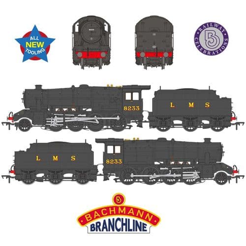 Bachmann 35-226 LMS 8F Riveted Tender 8233 LMS Black OO Gauge *PRE ORDER £212.46*