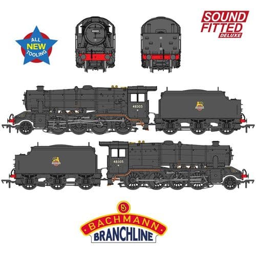 Bachmann 35-230SFX LMS 8F Welded Tender 48305 BR Black (E/Crest) (DCC SOUND) DELUXE OO Gauge *PRE ORDER £322.96*
