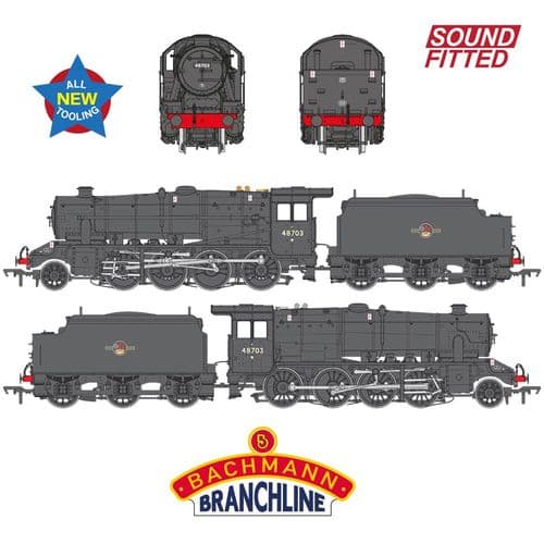 Bachmann 35-231SF LMS 8F Welded Tender 48703 BR Black (L/Crest) (DCC SOUND) OO Gauge *PRE ORDER £305.96*