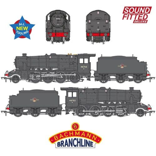 Bachmann 35-231SFX LMS 8F Welded Tender 48703 BR Black (L/Crest) (DCC SOUND) DELUXE OO Gauge *PRE ORDER £322.96*